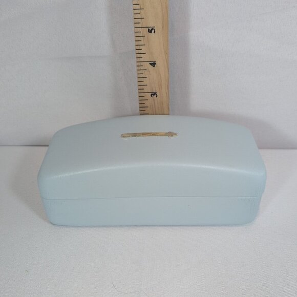 Karen Walker Eyewear Glasses Sunglasses Light Blue Faux Leather Hard Case Only - Picture 12 of 14
